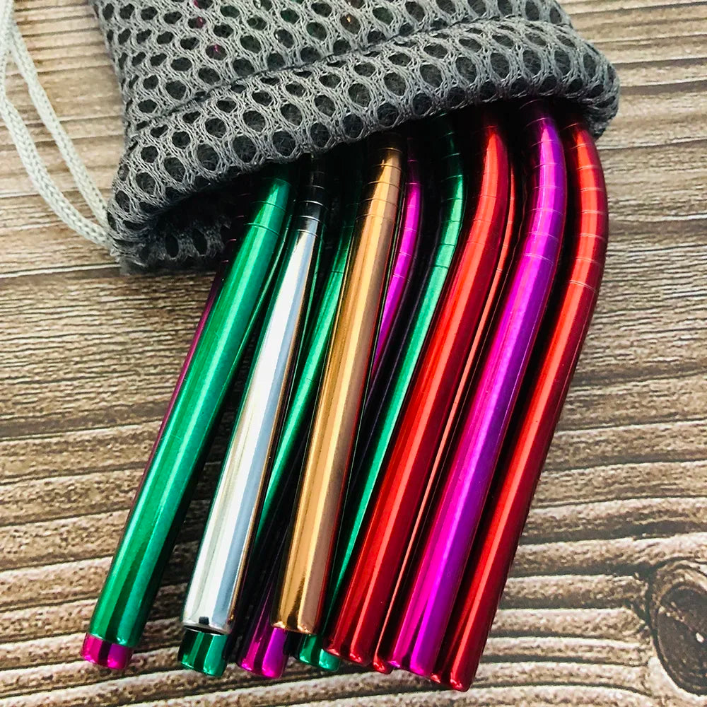 UPORS Reusable 304 Stainless Steel Straw Set