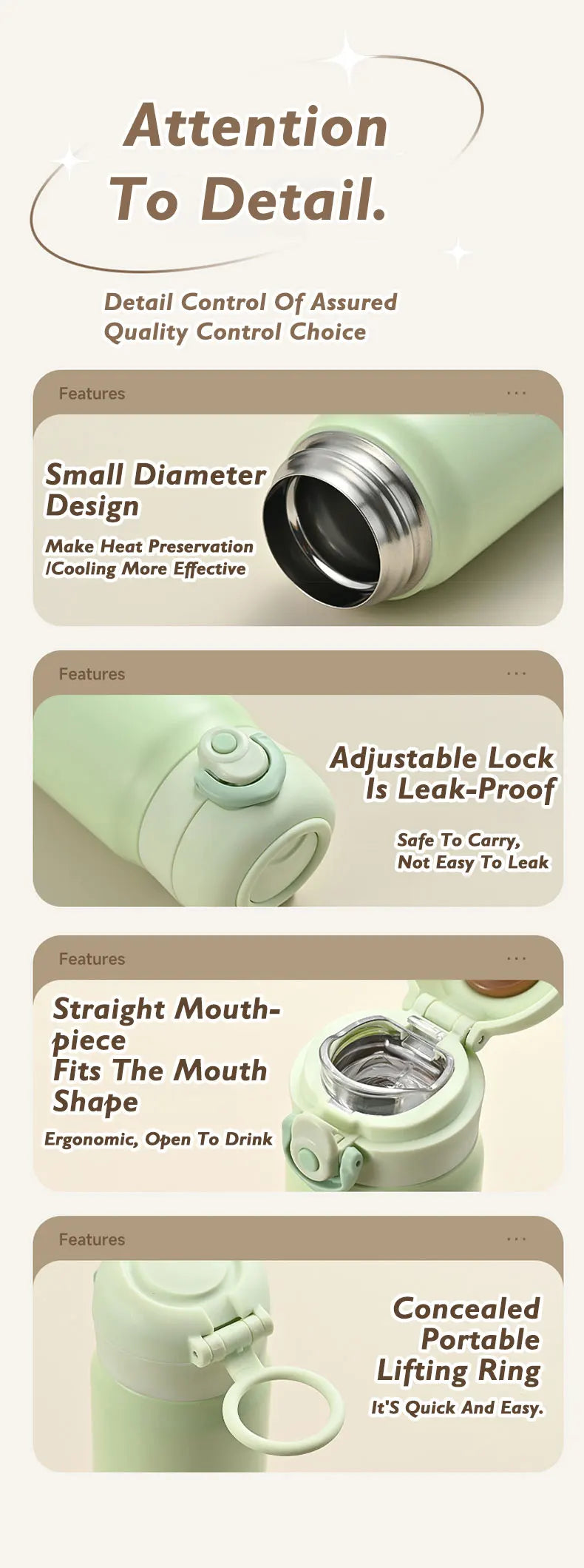 500ml 316 Stainless Steel Vacuum Insulated Tumbler – Portable Thermos Coffee Cup