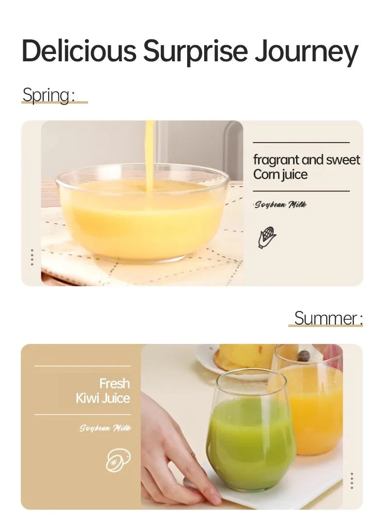 Multifunctional Electric Soybean Milk Machine – 220V/110V Food Blender & Juice Maker