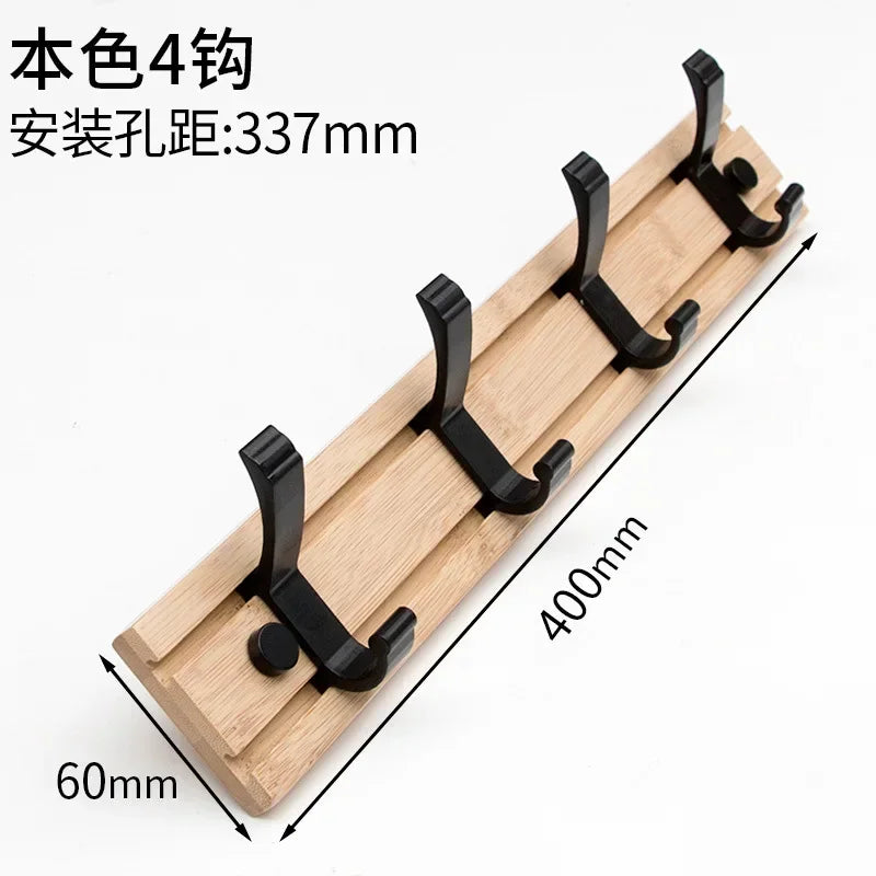 Nordic Style Bamboo Coat Rack – Bedroom & Living Room Clothes Hanger with Hooks