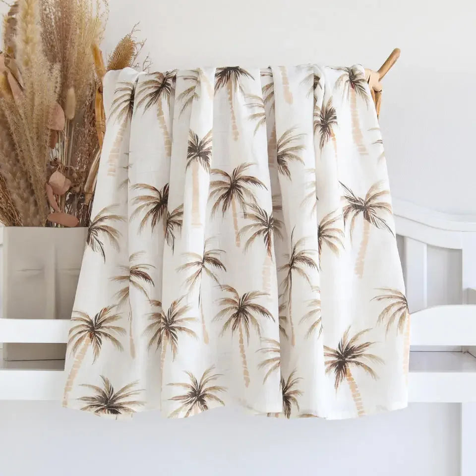 Bamboo Muslin Baby Swaddle Blanket – 120x120cm