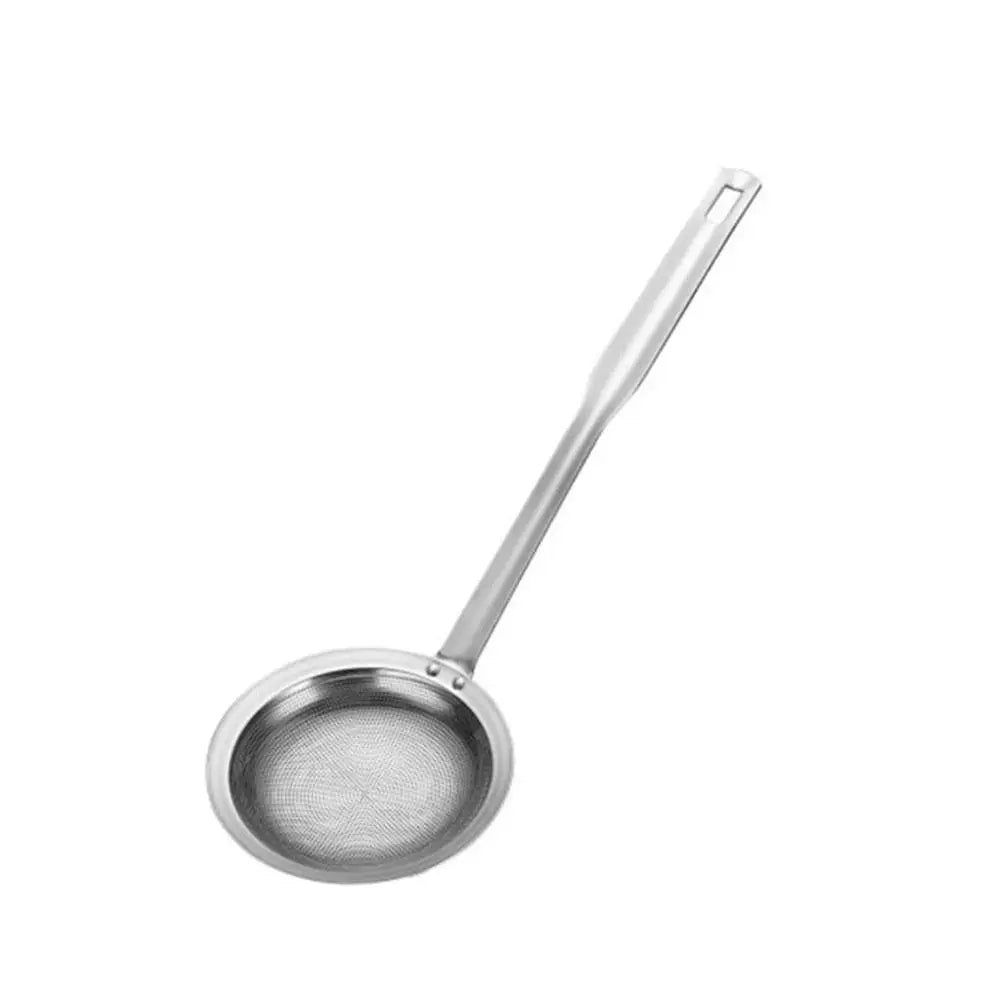 Steel Fat Skimmer Spoon – Fine Mesh Strainer with Handle for Skimming Oil, Grease, and Foam