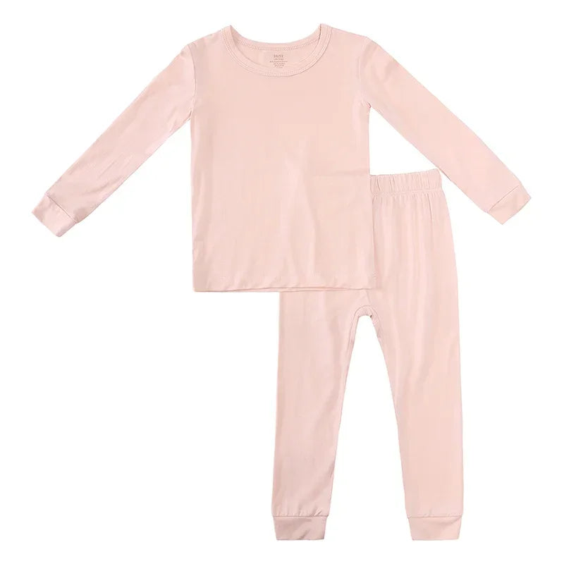 2023 Bamboo Fiber Kids Pajamas - Long Sleeve & Pants