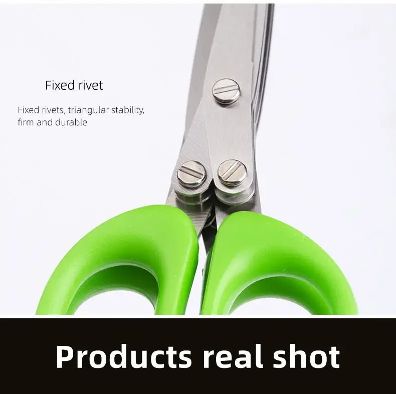Multi-Functional Stainless Steel 3/5-Layer Kitchen Scissors – Pepper, Scallion, Laver Cutting & Chopping Cooking Tool