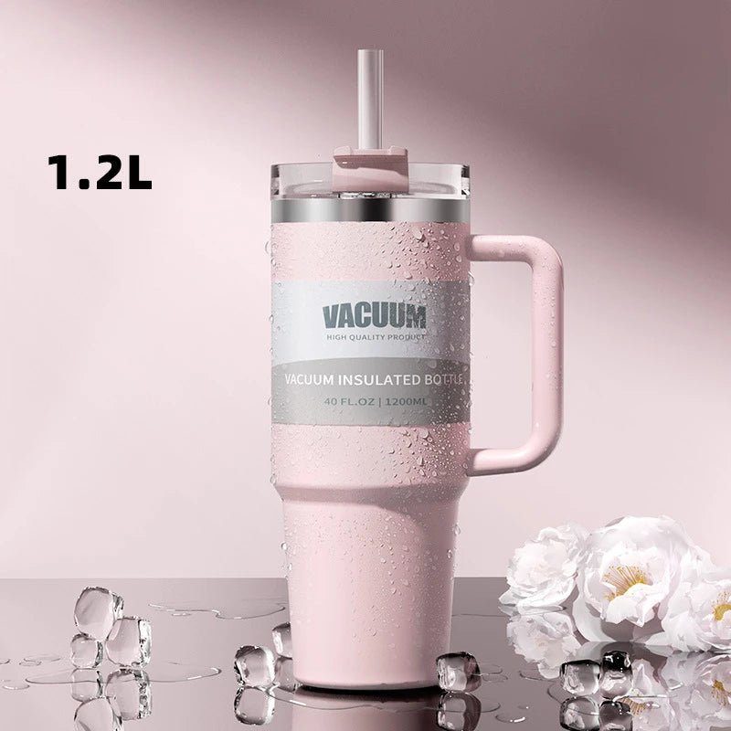 Stainless Steel Car Tumbler with Straw – 304 Insulated