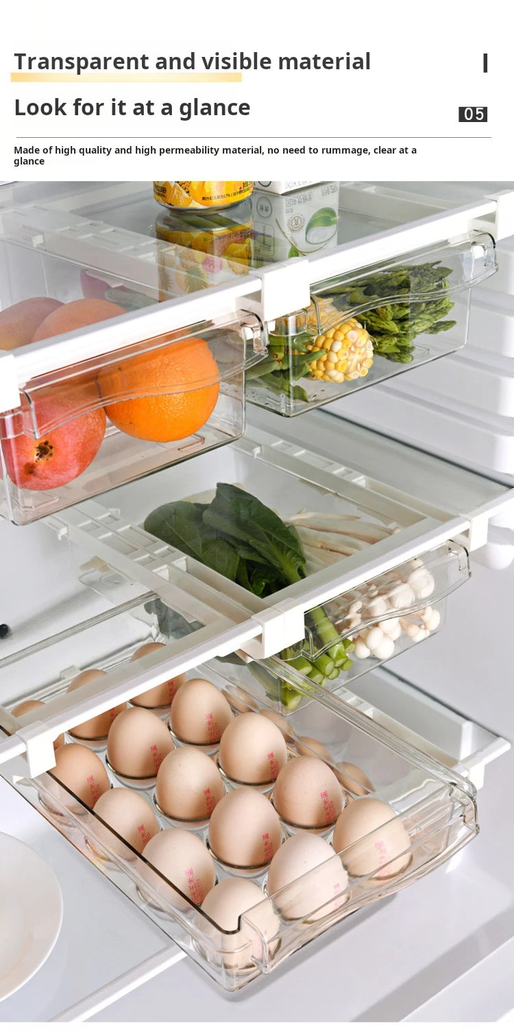 Drawer-Style Refrigerator Egg Storage Box