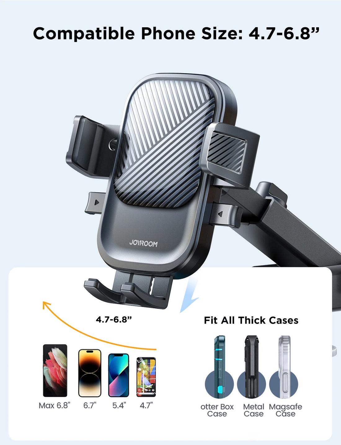 Joyroom Car Phone Holder – Air Vent Mount with 360° Rotation for iPhone, Samsung, Xiaomi, Huawei