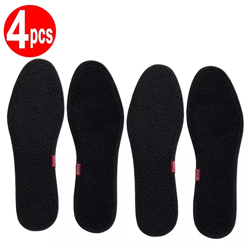 2–6pcs Bamboo Deodorant Insoles – Breathable, Sweat-Absorbing Shoe Inserts for Men & Women