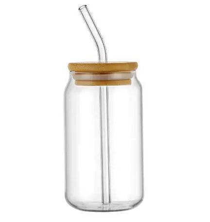 Mason Jar Coffee Mug with Straw and Lid – Iced Coffee Glasses, Beverage & Juice Cups