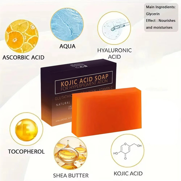 Turmeric Kojic Acid Massage Soap – Handmade for Face & Body