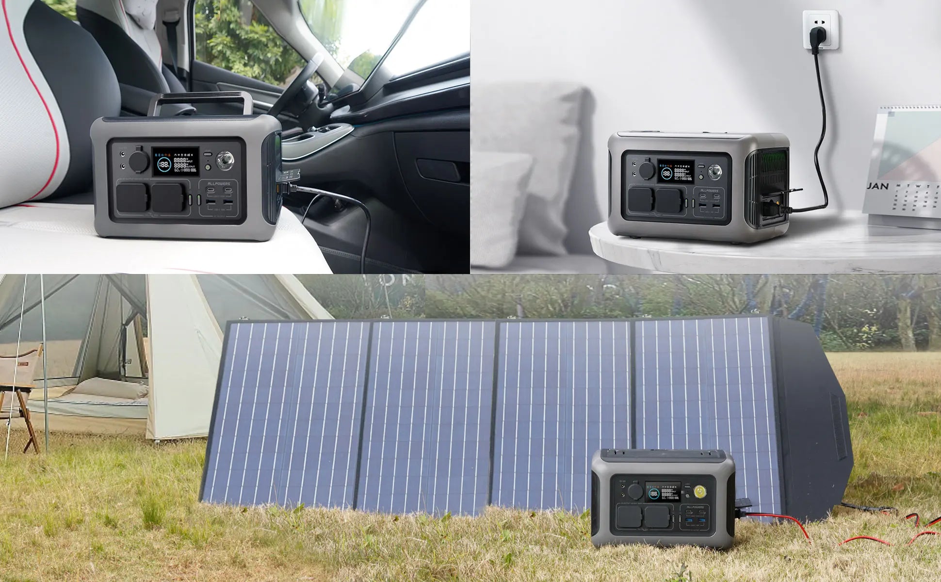ALLPOWERS R600 Portable Power Station – 299Wh LiFePO₄, 2×600W AC Outlets (1200W Surge)