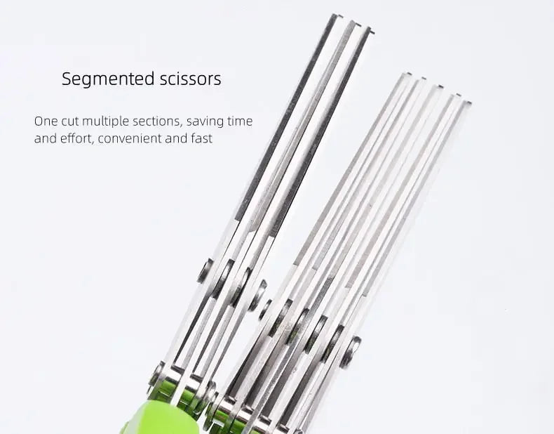 Multi-Functional Stainless Steel 3/5-Layer Kitchen Scissors – Pepper, Scallion, Laver Cutting & Chopping Cooking Tool