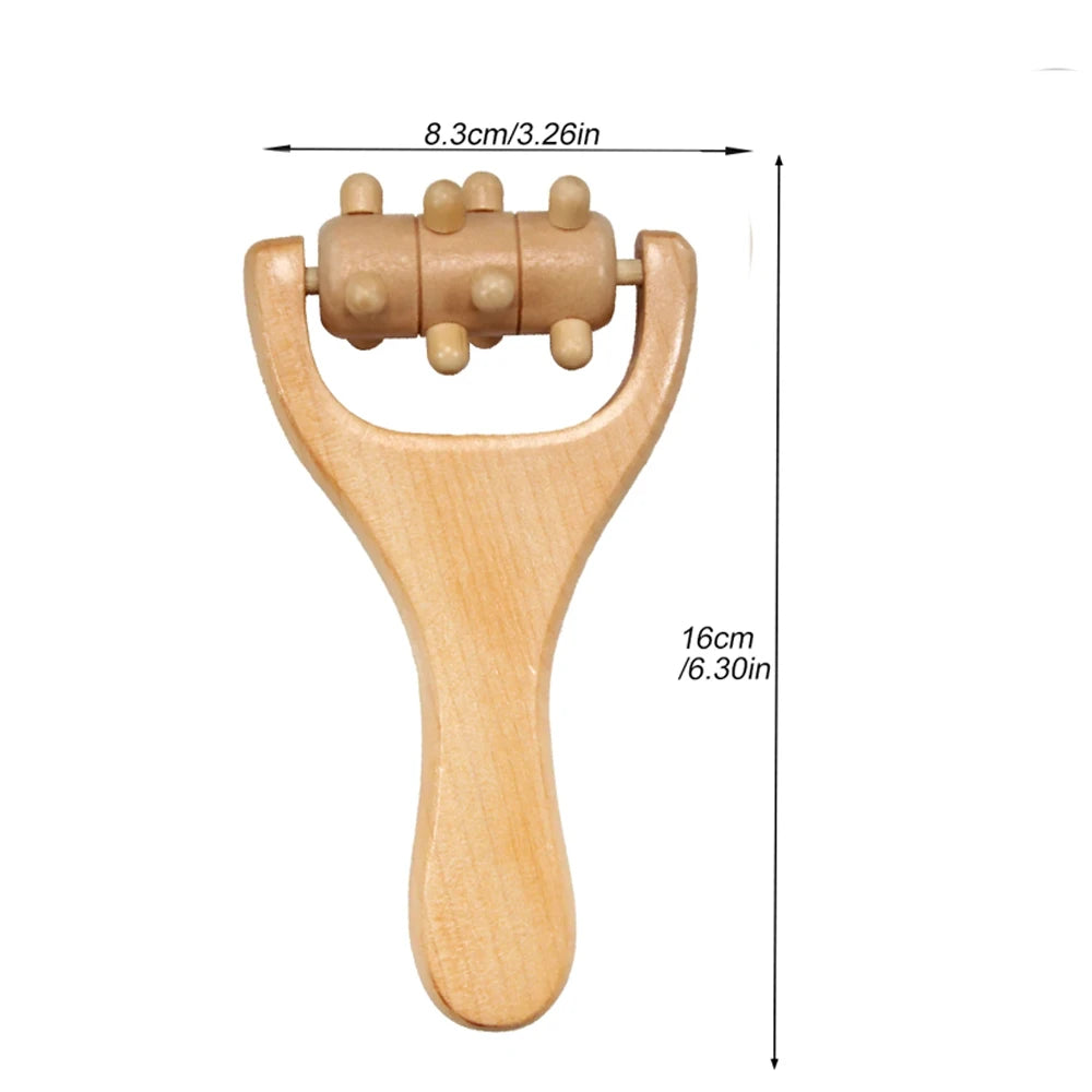 Wood Therapy Massager – Anti-Cellulite Gua Sha Tool, Deep Tissue Relaxation & Body/Face Lifting Roller, Maderoterapia Massage Tool