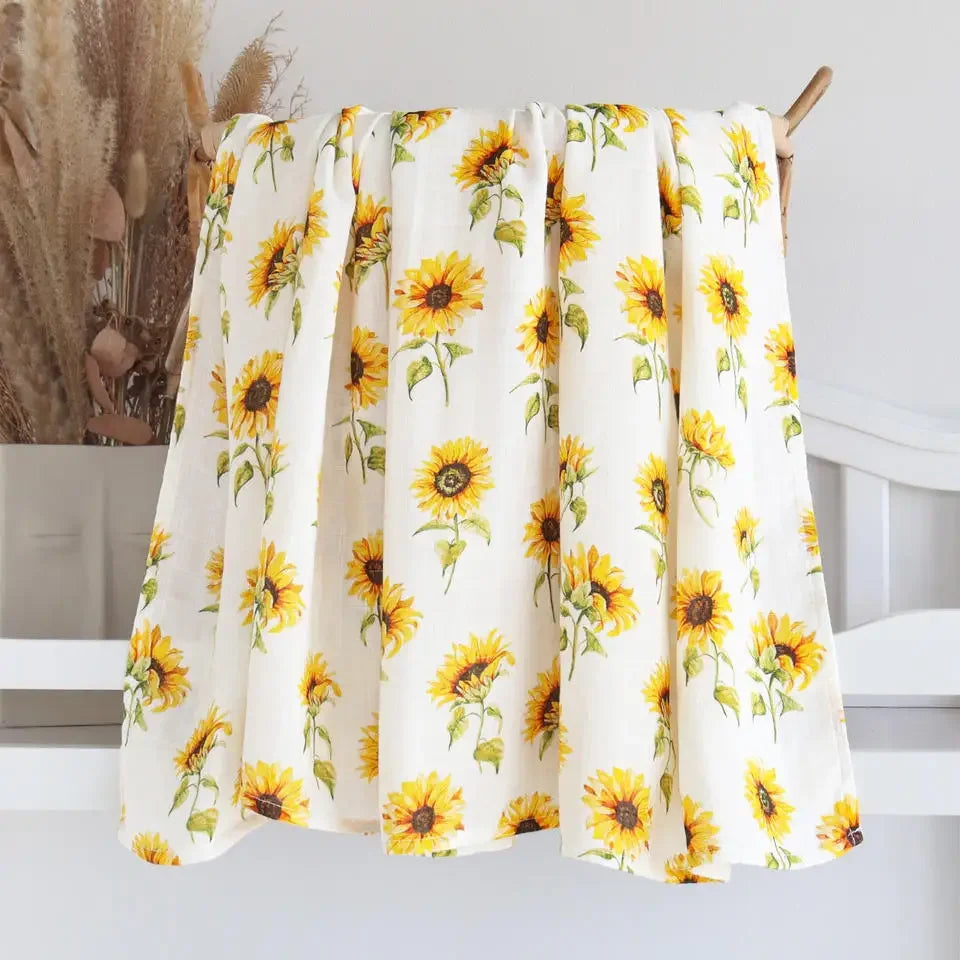 Bamboo Muslin Baby Swaddle Blanket – 120x120cm