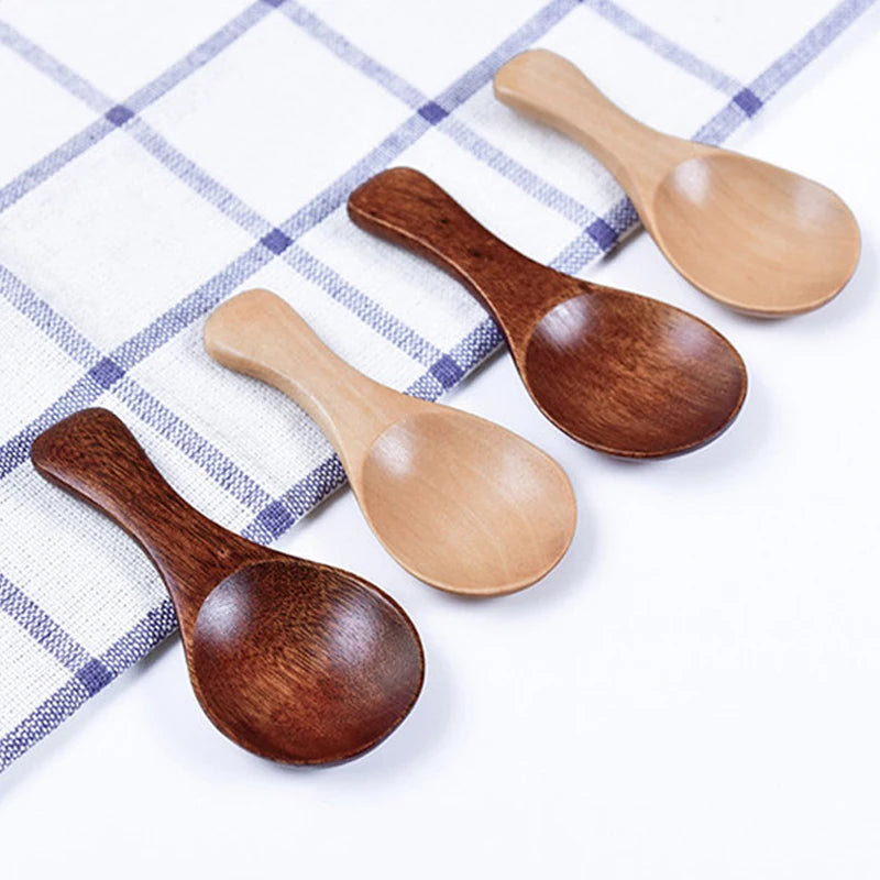 4Pcs Mini Wooden Spoons – Small Kitchen Spice & Condiment Spoons