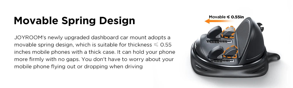 Joyroom Dashboard Phone Holder – Universal Anti-Slip Silicone Mount for Car Dash