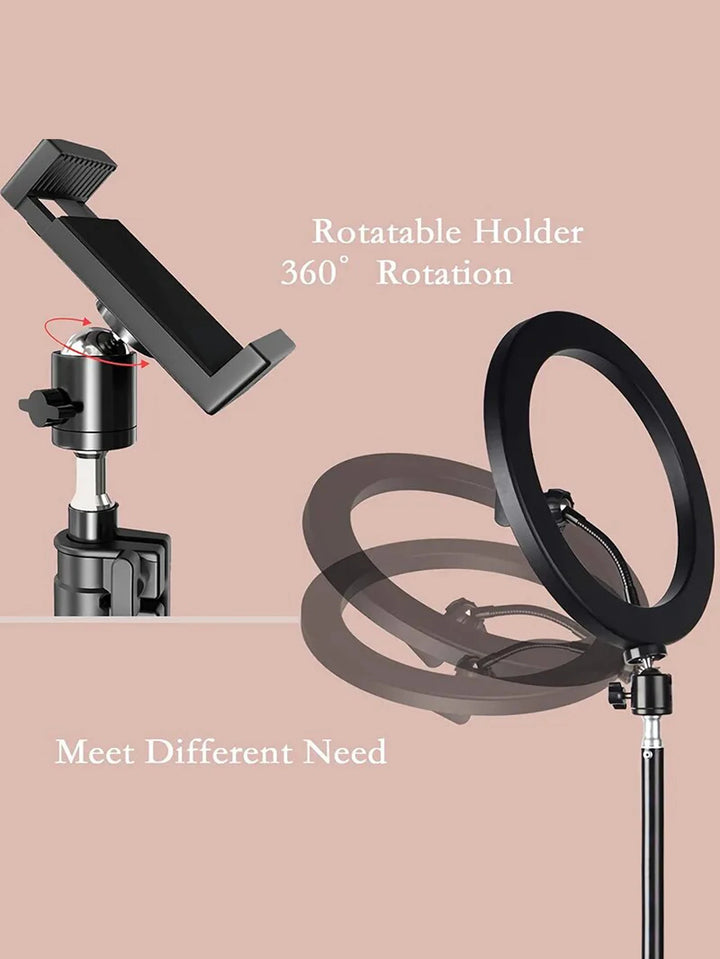 26cm Ring Light with Tripod Stand – LED Lighting for Photography, Video, Makeup, and Live Streaming