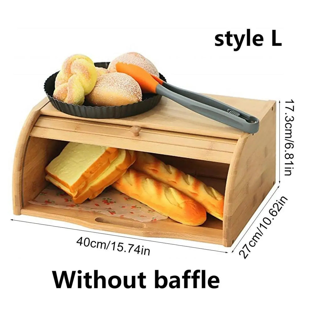 Premium Bamboo Bread Box & Kitchen Organizer