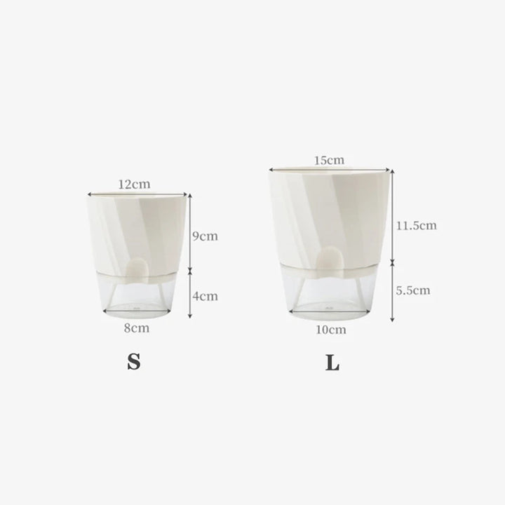 Self-Watering Hydroponic Flower Pot – Double Layer Design