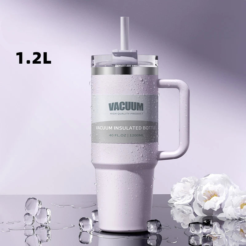Stainless Steel Car Tumbler with Straw – 304 Insulated