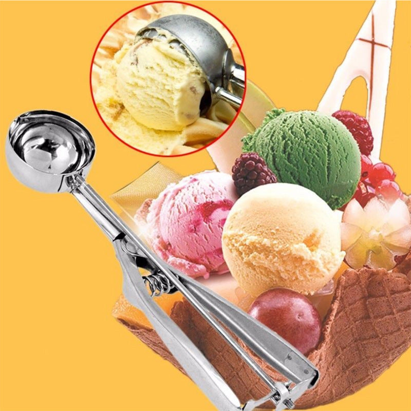 Multi-Style Stainless Steel Ice Cream Scoop Ball Digger – Handmade Ice Cube Mold, Easy Demoulding Kitchen Accessories