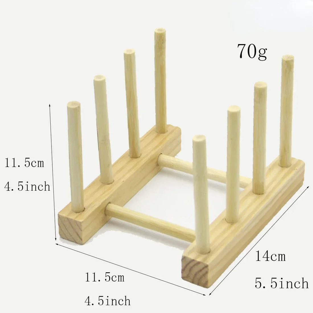 Bamboo Dish Drainer Rack & Plate Display Stand