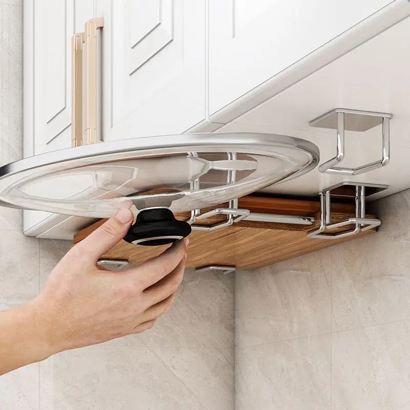 Stainless Steel Kitchen Sponge & Lid Rack – Multifunctional Drainage & Storage Organizer