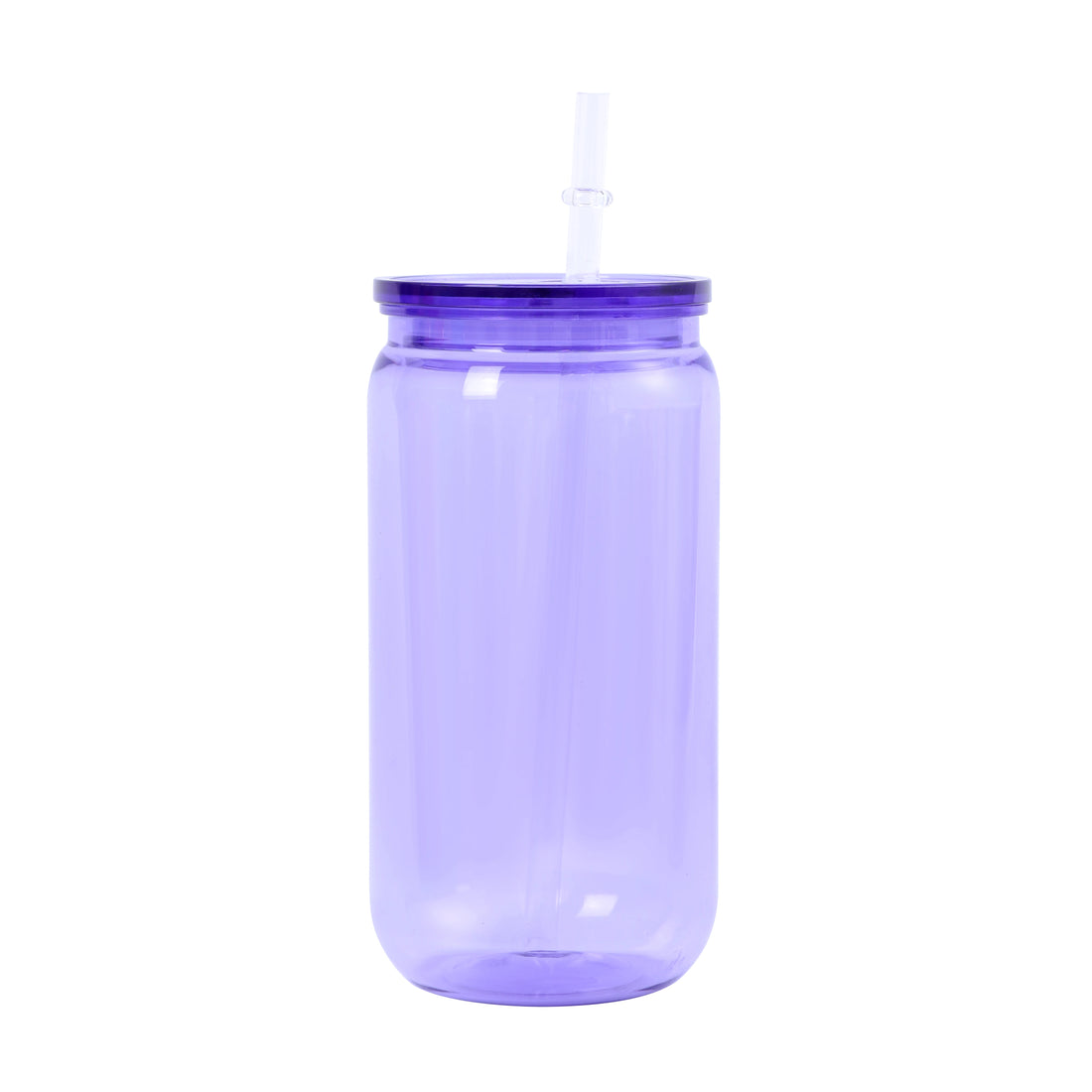 16oz Transparent Plastic Cup with Colorful Lid & Straw – Durable Drink Tumbler for Milk, Juice, Coffee