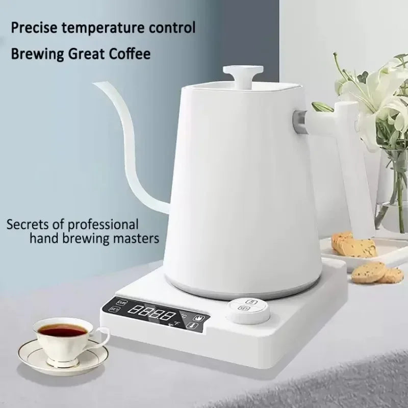 Electric Coffee Pot 1000ml – Coffee Pot with LED Screen, Adjustable Temperature, Intelligent Electric Gooseneck Coffee Pot