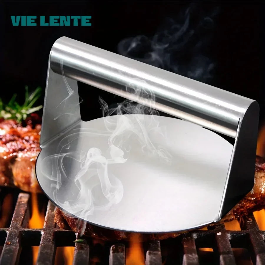 Stainless Steel Smash Burger Press – Hamburger Patties Meat Masher