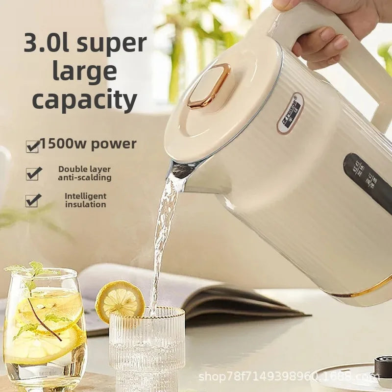 Large Capacity Automatic Breakdown Electrical Kettle – Half Sphere Shape Insulated Thermal Water Heater for Dormitory and Home Use