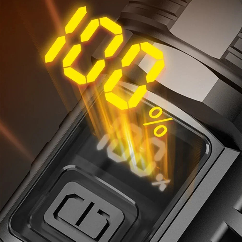 Super Bright LED Tactical Flashlight – Zoomable Emergency Torch with Built-in Battery