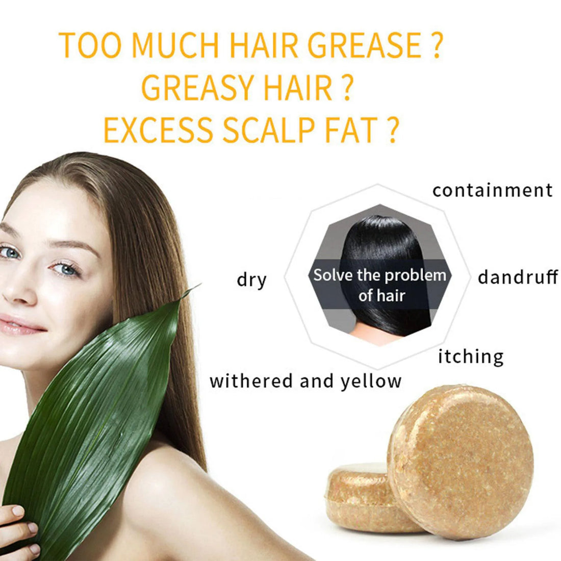 Ginger & Polygonum Shampoo Bar – Cold-Processed, Plant-Based Hair Care