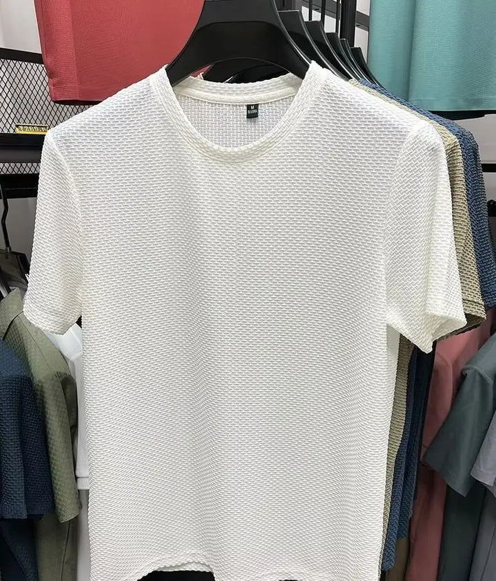 MINISO Men's Bamboo Mesh Ice Silk Short-Sleeve T-Shirt