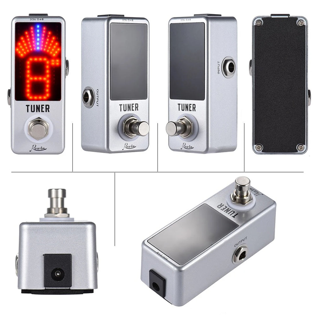 Rowin LT-910 Guitar Tuner Pedal – High Precision Chromatic Tuner for Electric Guitars