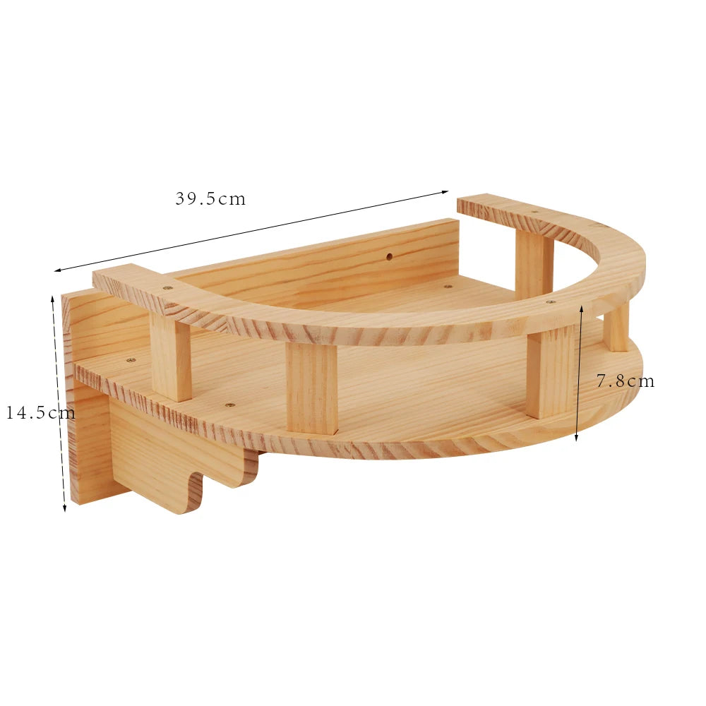 Wall-Mounted Cat Climbing Frame – 50cm Ladder, Hammock, Sisal Post & Pedal for Indoor Cats