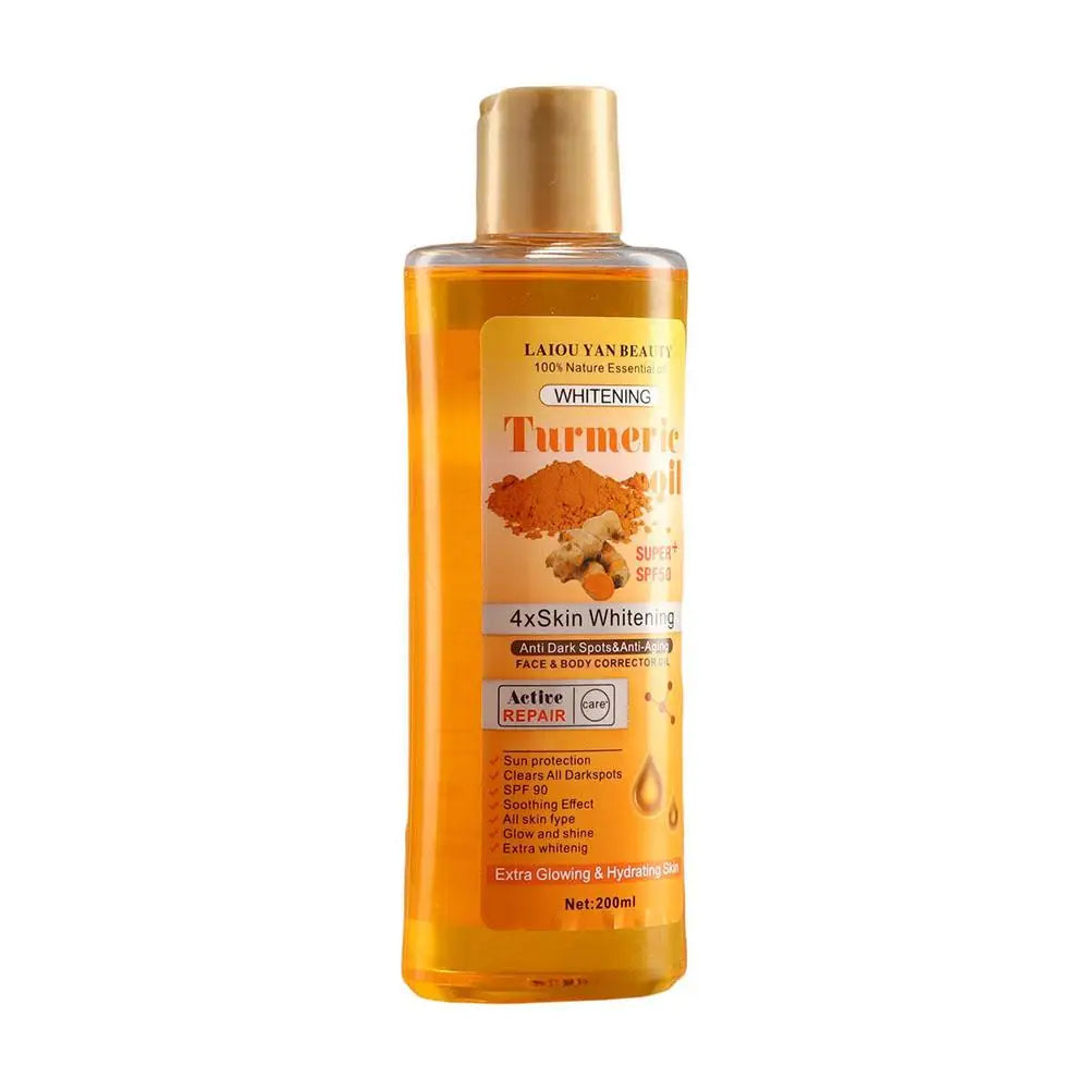 200ml Turmeric & Ginger Essential Oil – Deep Hydration Face & Body Moisturizer
