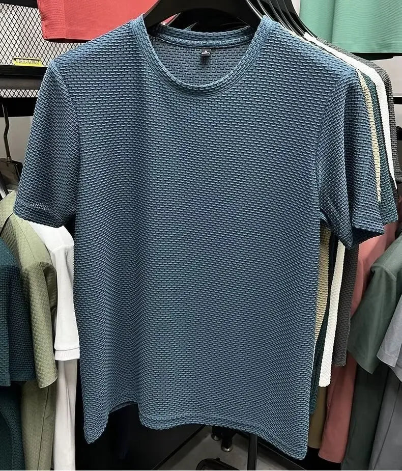 MINISO Men's Bamboo Mesh Ice Silk Short-Sleeve T-Shirt