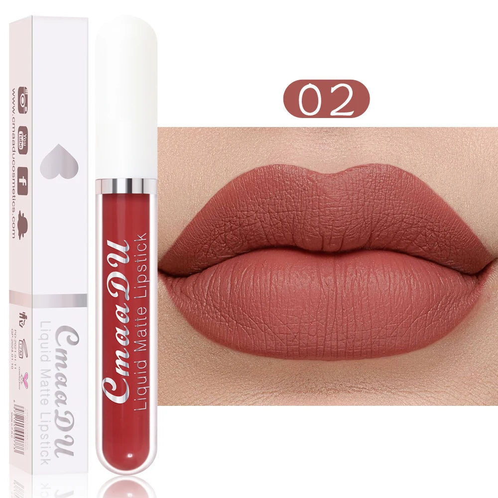 CmaaDu Matte Liquid Lipstick – Long-Lasting, Waterproof Red Lip Stain