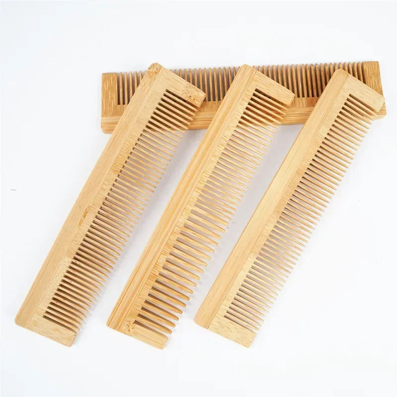 Natural Bamboo Wooden Comb – Anti-Static Hair Brush & Scalp Massage Tool for Men