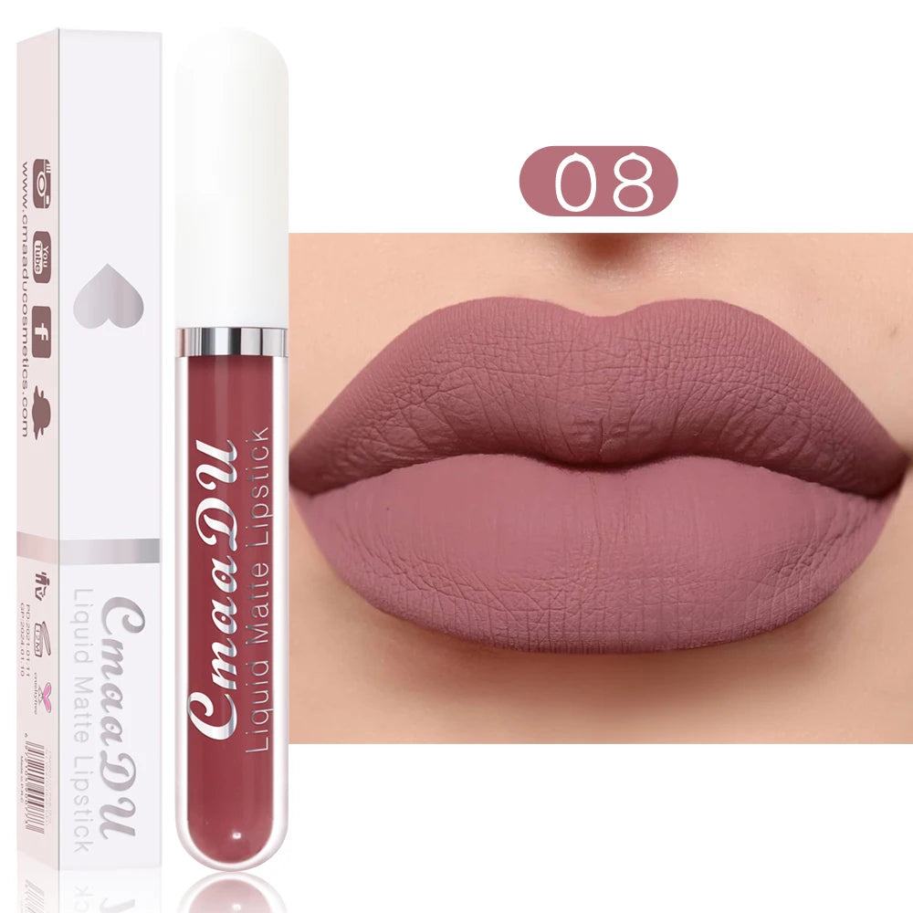 CmaaDu Matte Liquid Lipstick – Long-Lasting, Waterproof Red Lip Stain