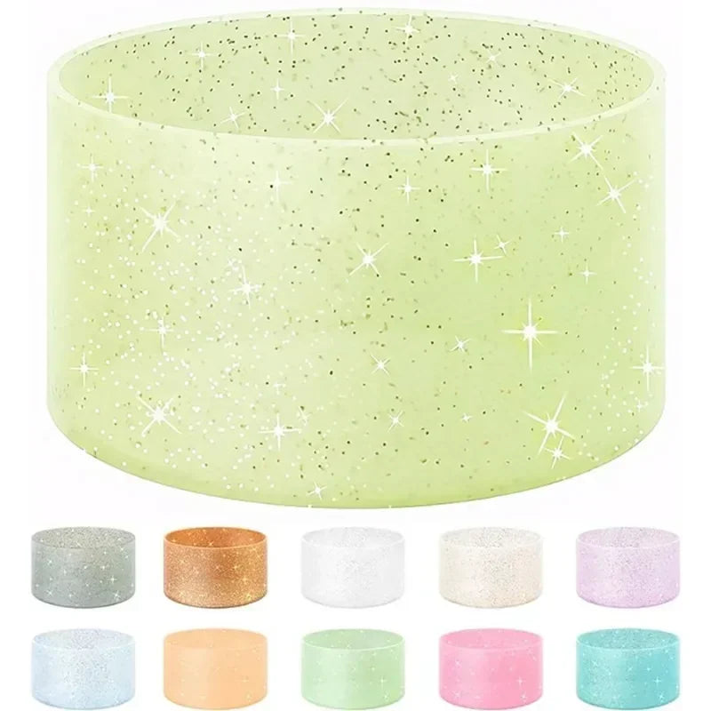 Silicone Glitter Bottle Bottom Sleeve – Anti-Slip Tumbler Cup Protector
