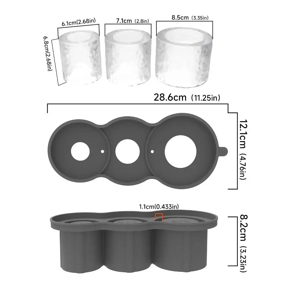 Silicone Ice Molds for Stanley Cup – Cylinder-Shaped Ice Tray for Water Bottles