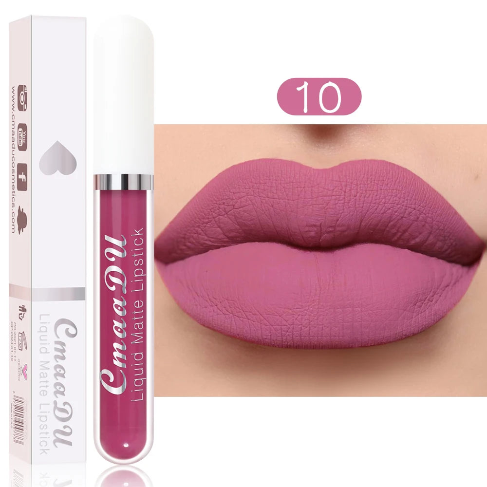 CmaaDu Matte Liquid Lipstick – Long-Lasting, Waterproof Red Lip Stain