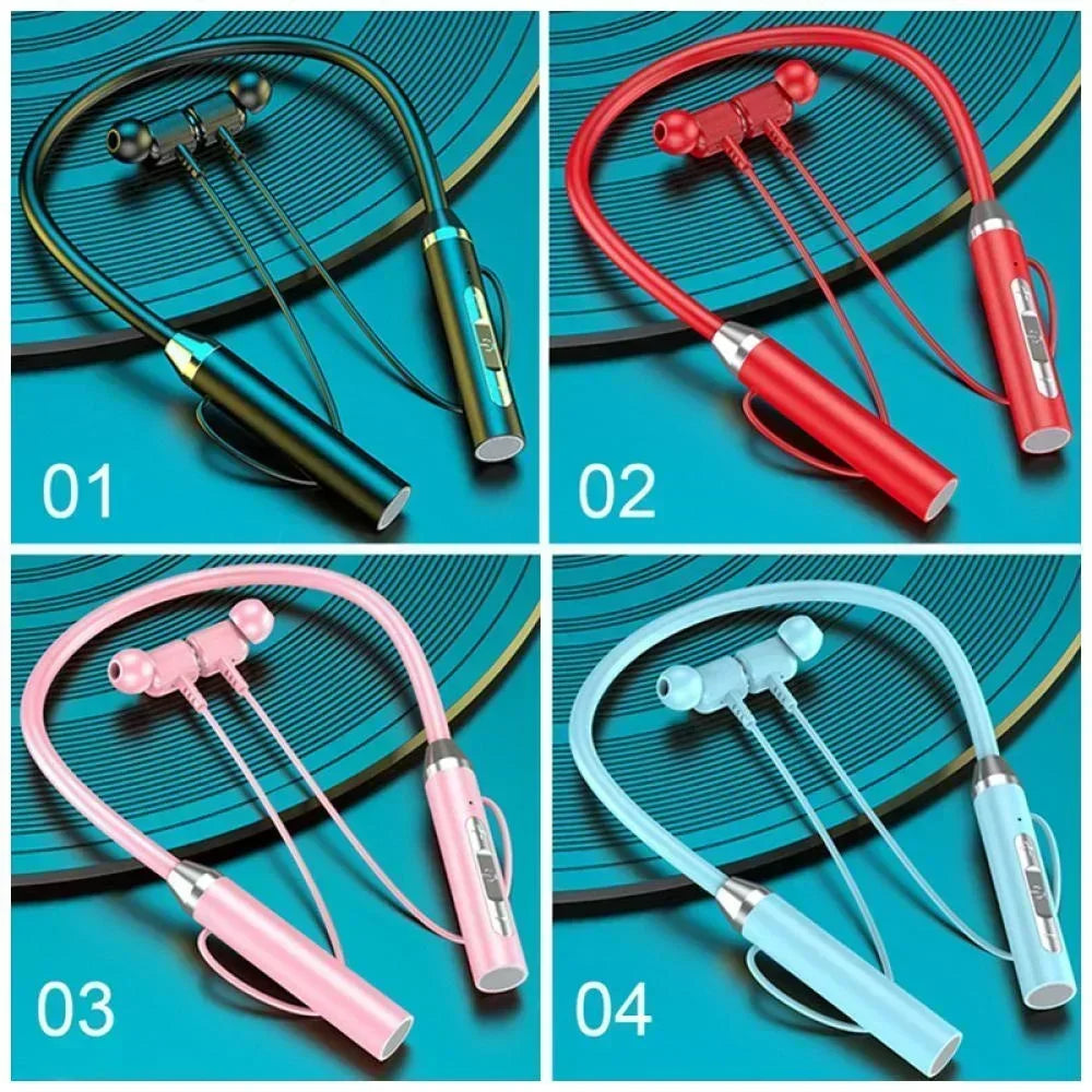 K58 Wireless Bluetooth Neckband Earphones – Waterproof Sports Headset with Mic