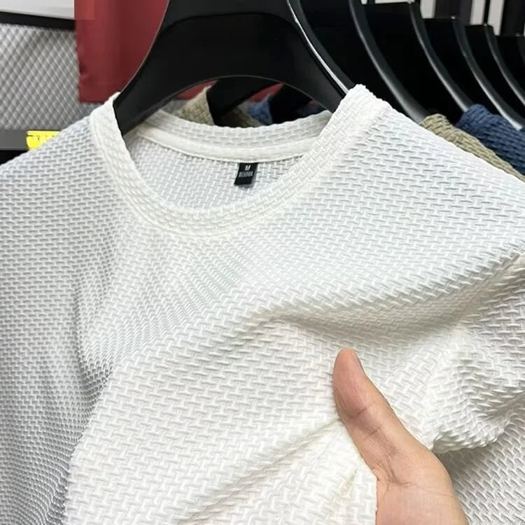 MINISO Men's Bamboo Mesh Ice Silk Short-Sleeve T-Shirt