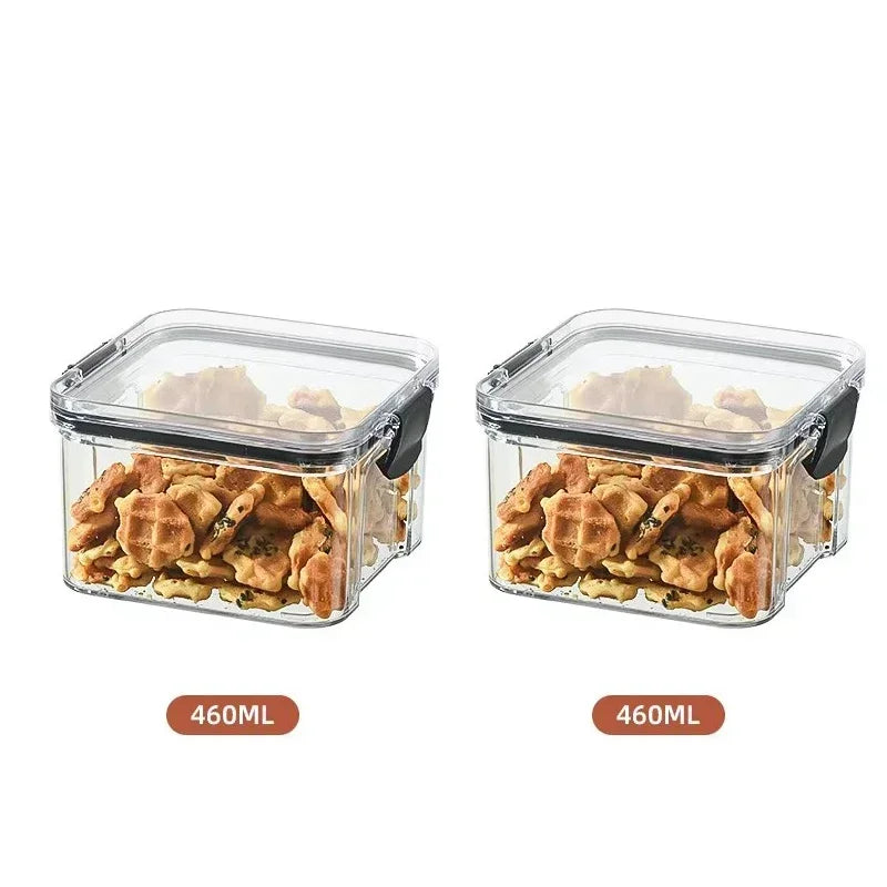 460-1800ML Set Kitchen Stackable Sealed Jars – Plastic Food Storage Box, Multigrain Tank Bottle, Dried Fruit & Tea Storage Containers