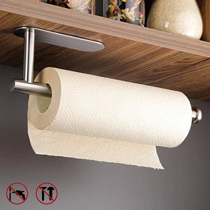 Self-Adhesive Toilet Paper Holder – No-Drill Wall Mount for Bathroom & Kitchen