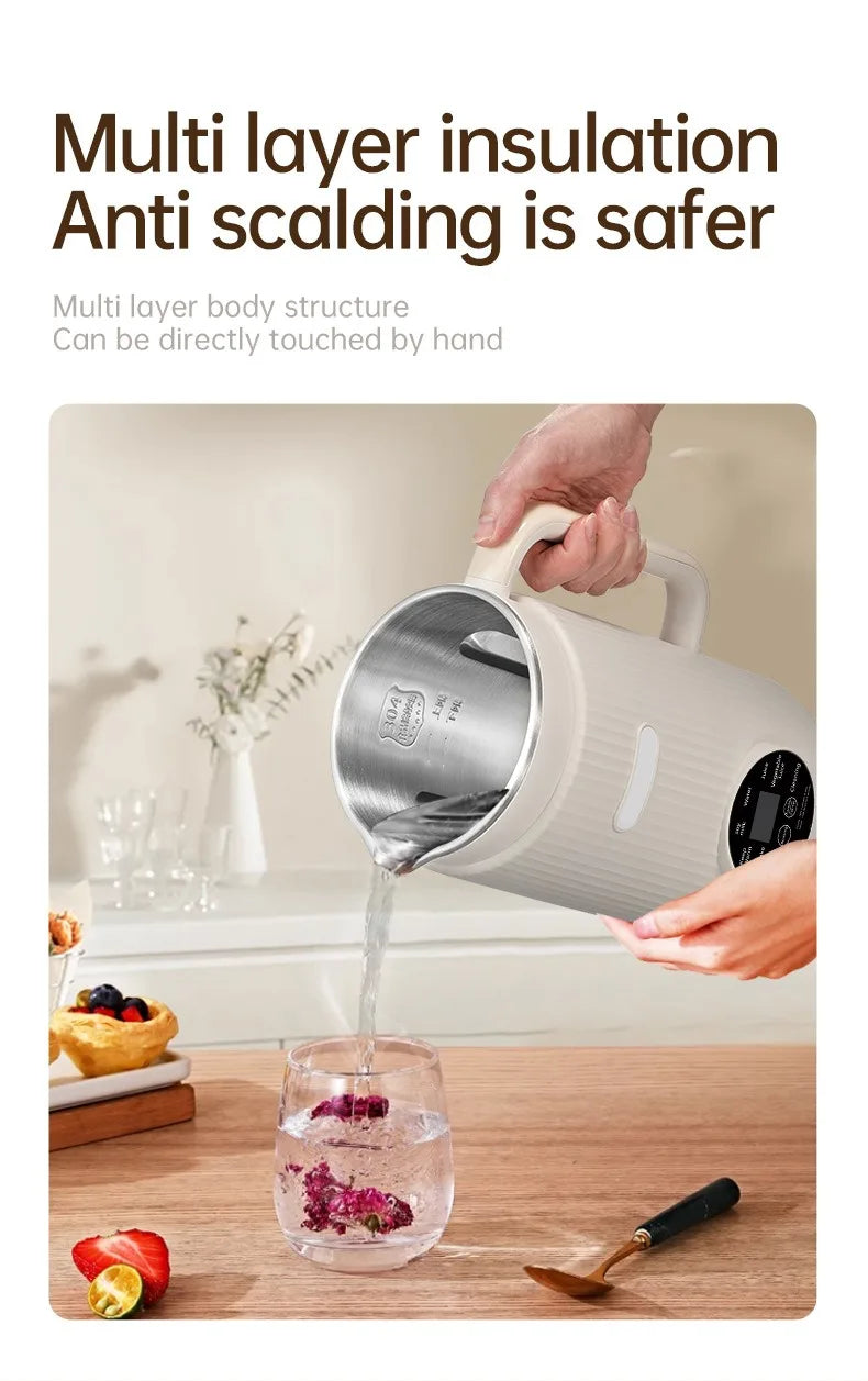 Multifunctional Electric Soybean Milk Machine – 220V/110V Food Blender & Juice Maker