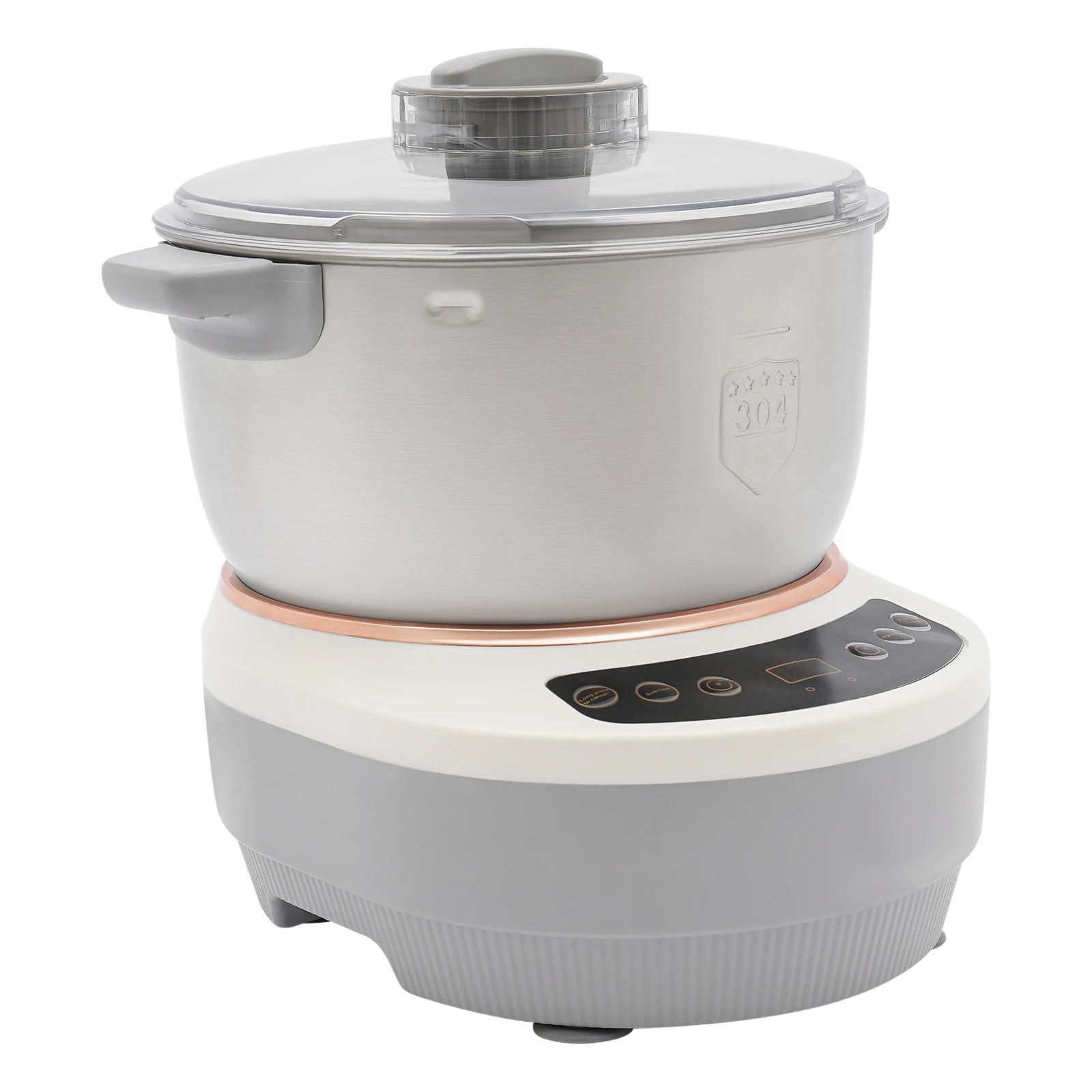 5L Electric Noodle Machine – Silver Household Noodle Making Dough Mixer with 304 Stainless Steeless Steel Silicone ABS 110V 60Hz
